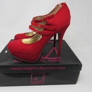 Material Girl Red Strappy Heels